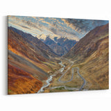 Winding Mountain Road Wall Art – Scenic Northern Pakistan Valley Print