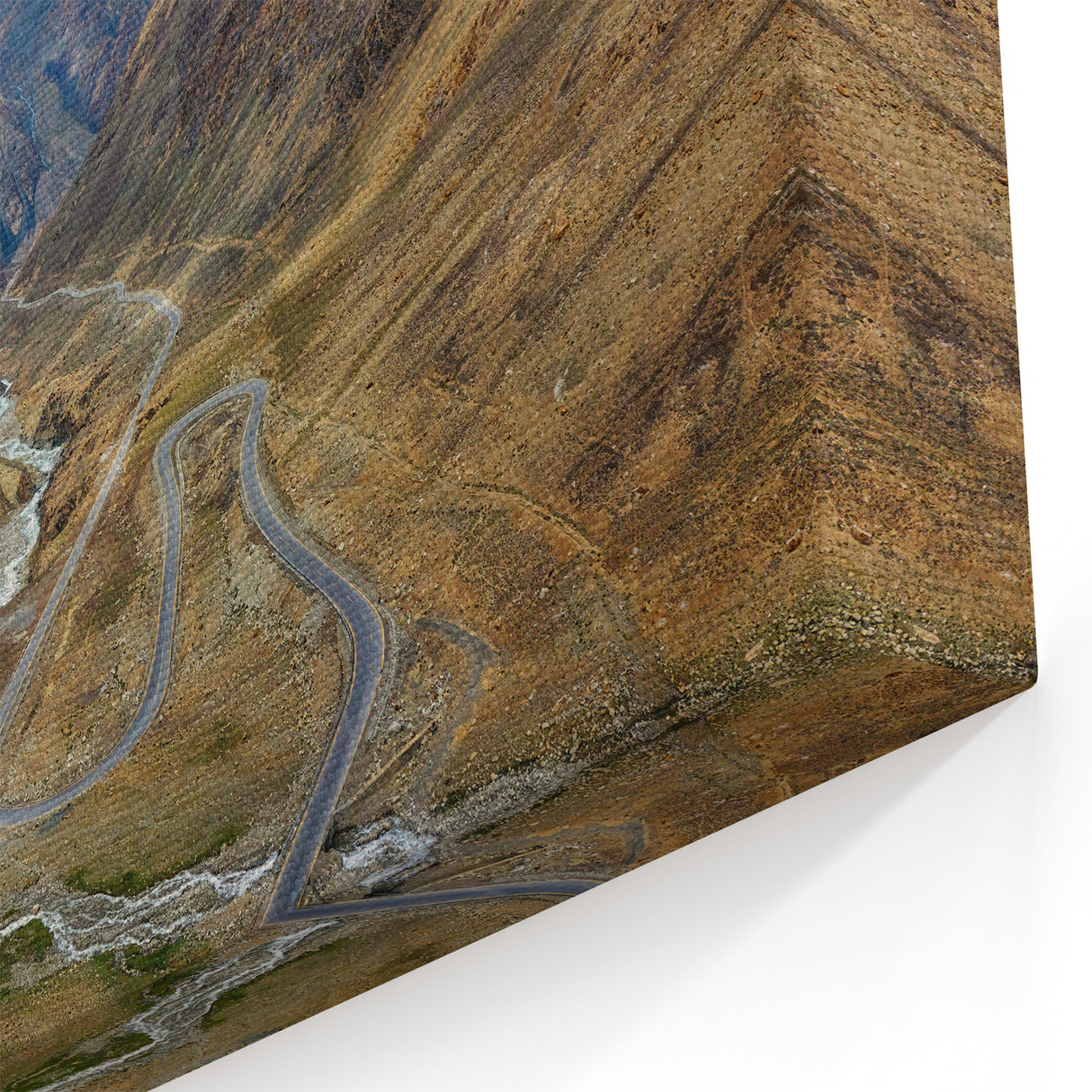 Winding Mountain Road Wall Art – Scenic Northern Pakistan Valley Print