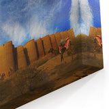 Derawar Fort Desert Wall Art – Iconic Pakistani Landmark and Camel Print