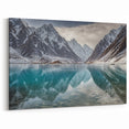 Snow-Capped Mountains and Lake Reflection Wall Art – Northern Pakistan Print