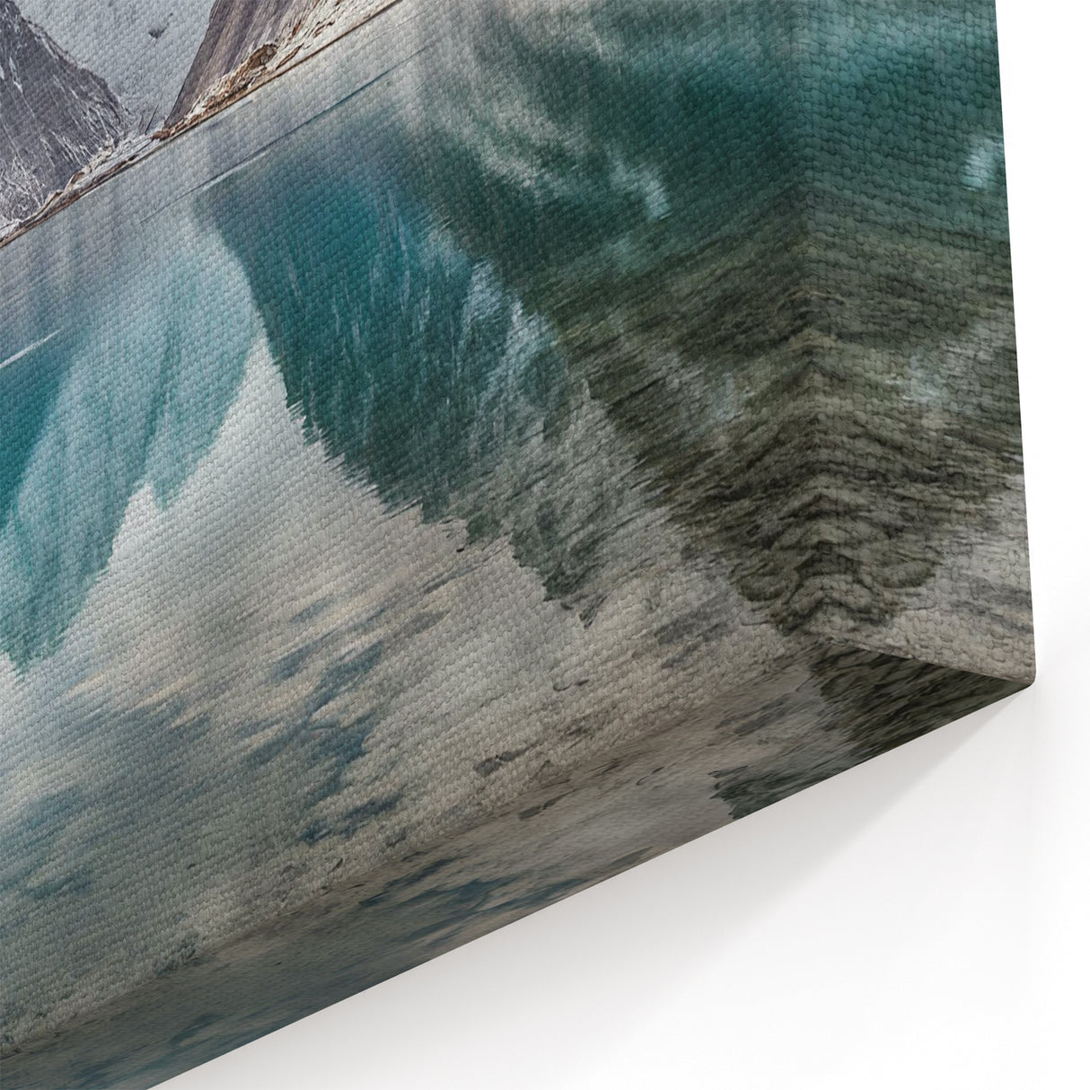 Snow-Capped Mountains and Lake Reflection Wall Art – Northern Pakistan Print