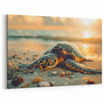 Tropical Beach Art – Sea Turtle Sunset Wall Decor for Coastal Homes