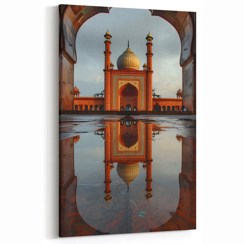 Iconic Pakistani Mosque Wall Art - Vibrant Landscape Canvas Print