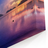 Southeast Asian Art - Filipino Sunset Scenery with Traditional Boat Canvas
