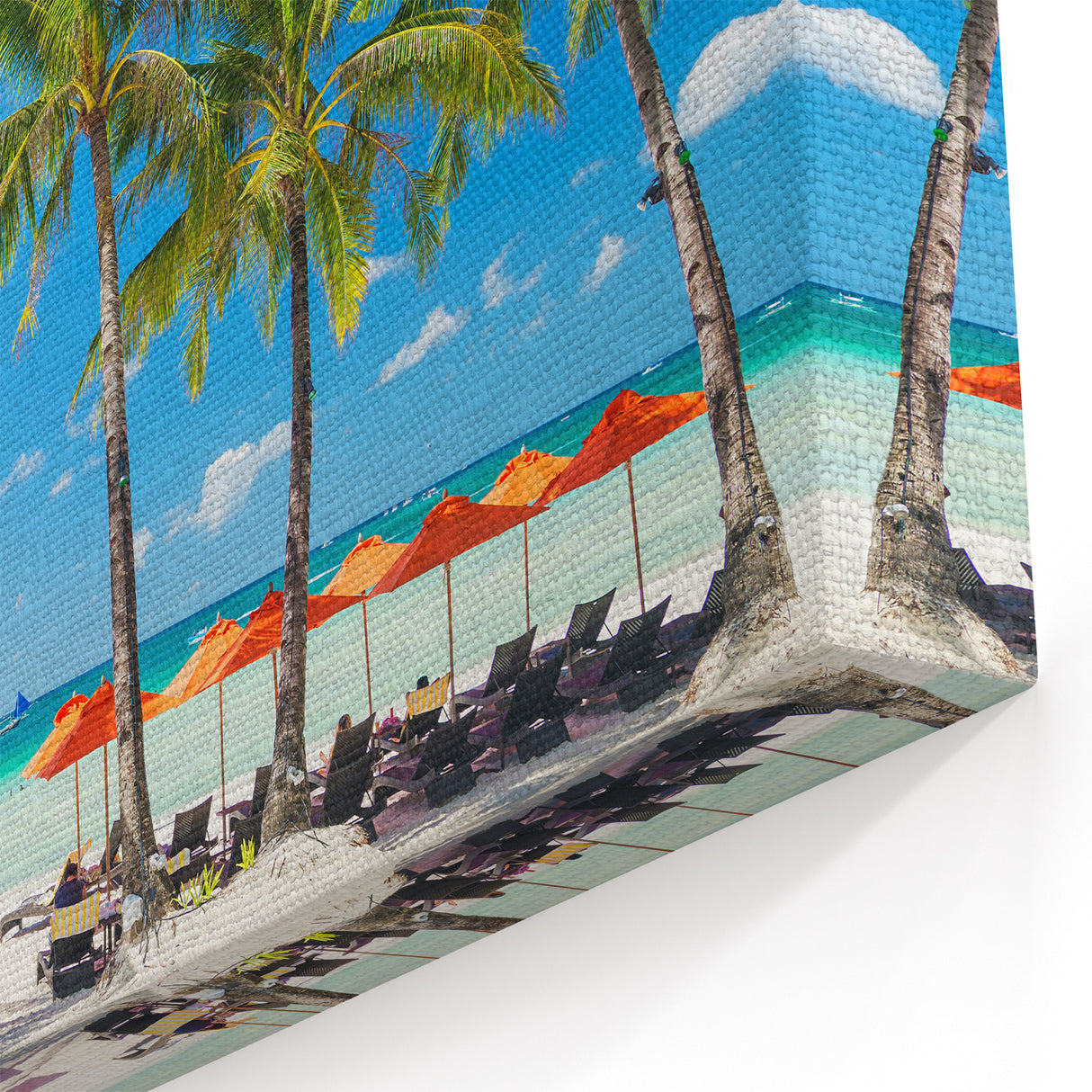 Island Paradise Canvas - Filipino Tropical Beach Scene in Southeast Asian Art