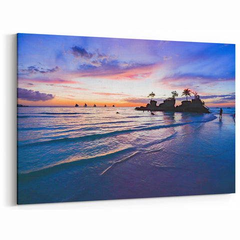 Tropical Scenery Art - Filipino Sunset Beach in Southeast Asian Wall Art
