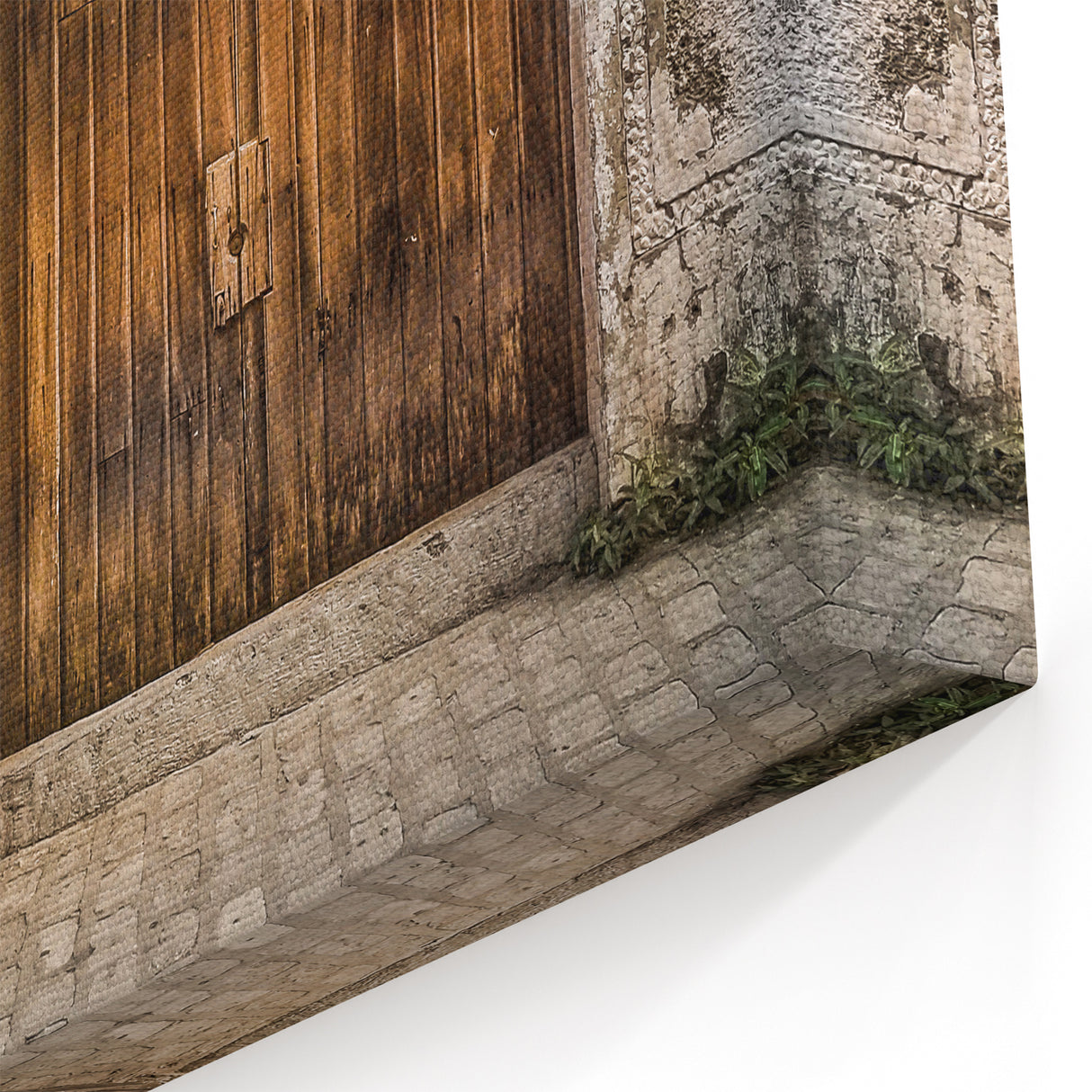 Filipino Culture Artwork - Rustic Wooden Cart and Door in Southeast Asian Art