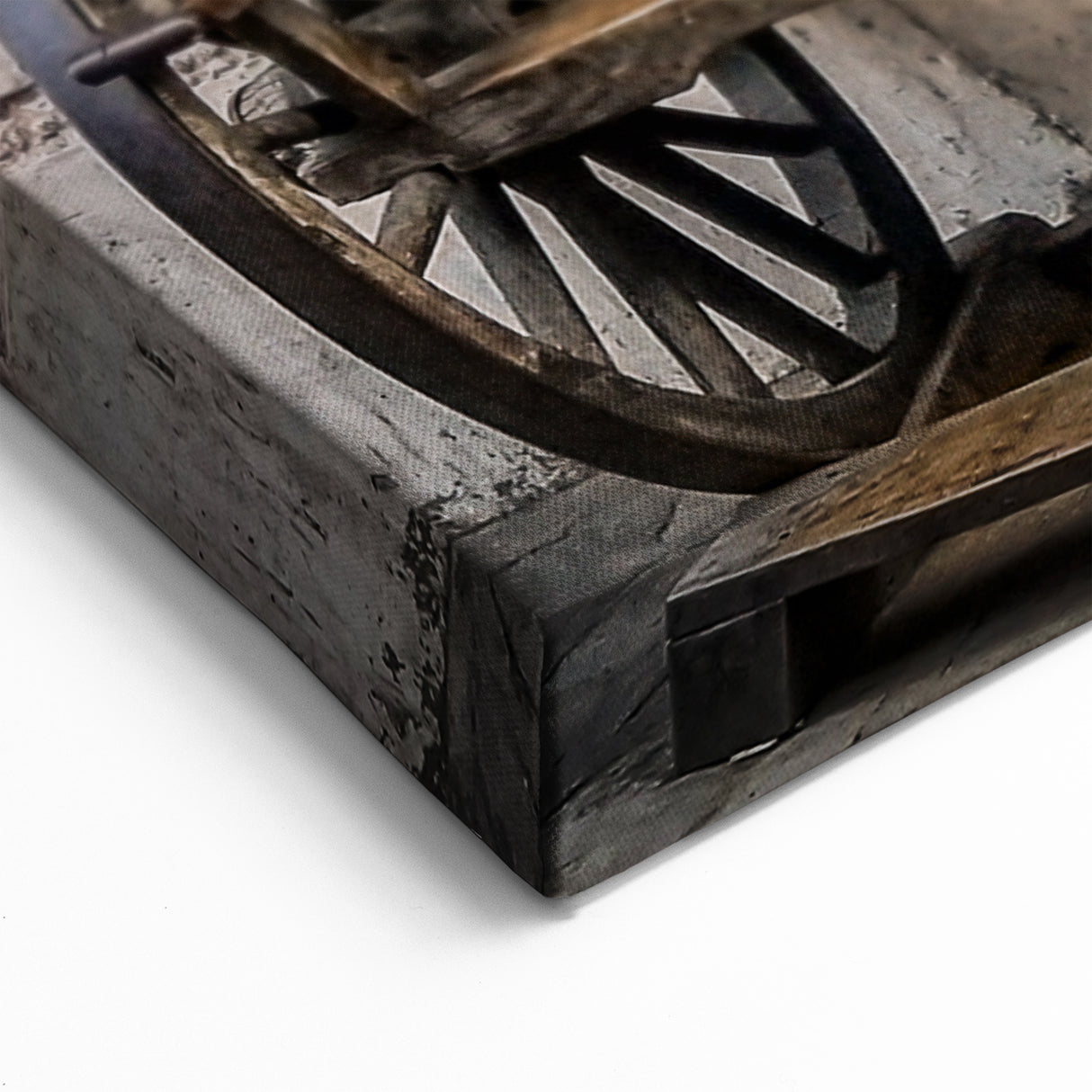 Filipino Culture Artwork - Rustic Wooden Cart and Door in Southeast Asian Art