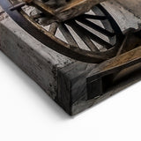 Filipino Culture Artwork - Rustic Wooden Cart and Door in Southeast Asian Art