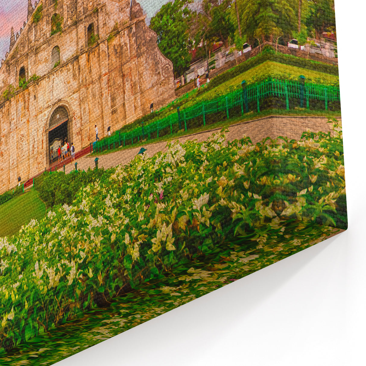 Filipino Culture Artwork - Historic Church at Sunset in Southeast Asian Art