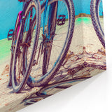 Tropical Yucatan Bicycle Beach Scene - Mexico Yucatan Wall Art Print