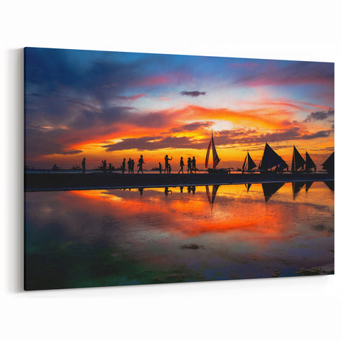 Tropical Sunset Sail - Filipino Landscape Prints Southeast Asian Scenery