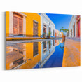Colorful Yucatan Street Reflection - Mexico Yucatan Wall Art Print
