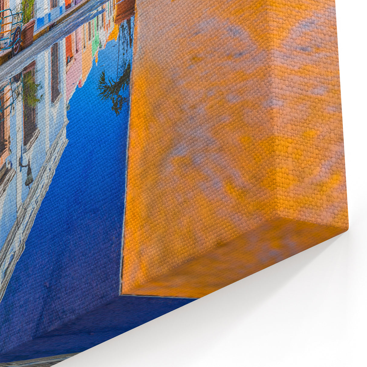 Colorful Yucatan Street Reflection - Mexico Yucatan Wall Art Print