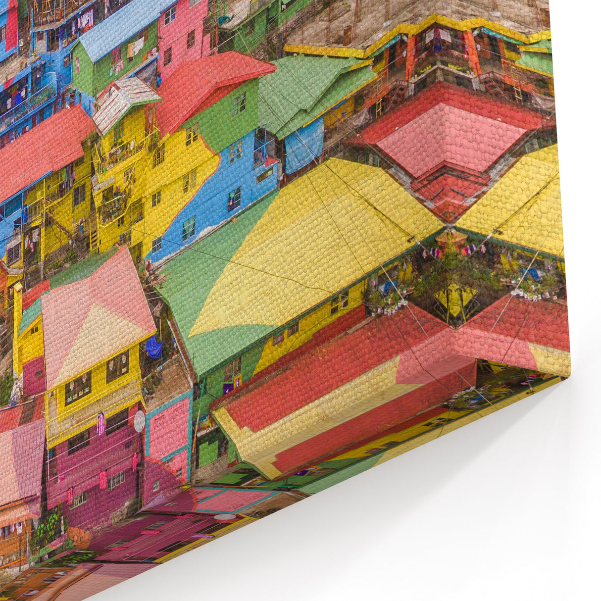 Colorful Filipino Village - Island Paradise Canvas Southeast Asian Wall Art