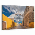 Historic Yucatan Archway and Street Scene - Mexico Yucatan Wall Art Print