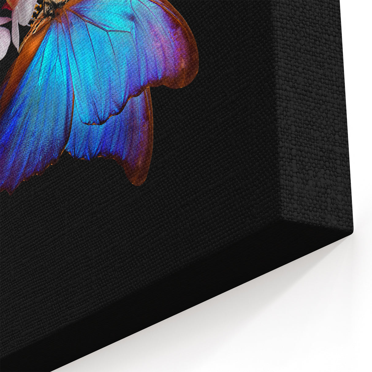 Blue Butterfly with Blossoms - Nature-Inspired Animal Wall Art Collection