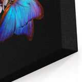 Blue Butterfly with Blossoms - Nature-Inspired Animal Wall Art Collection
