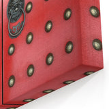 Modern Singapore Cityscape Decor – Red Door Lion Handles Wall Art