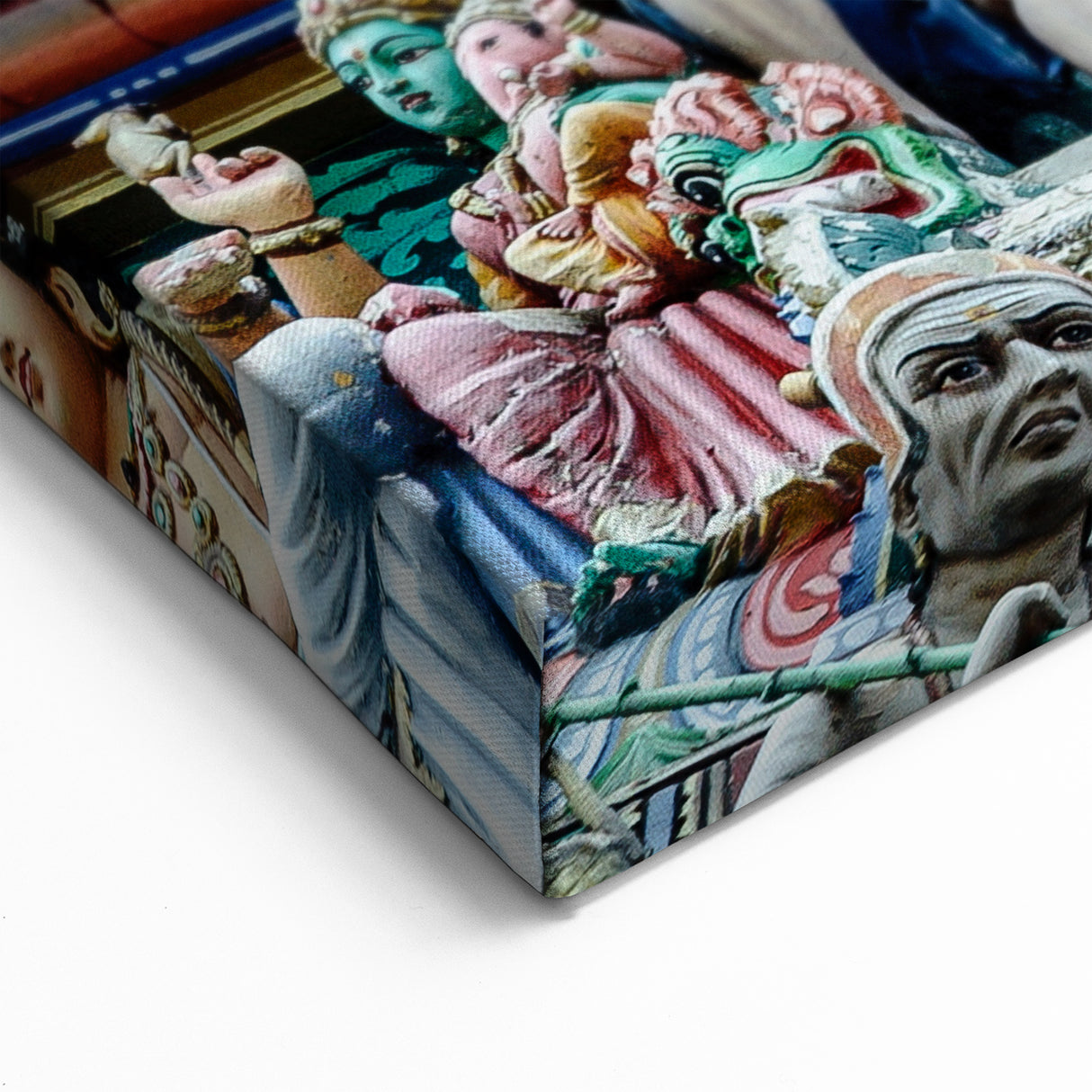 Merlion Wall Art – Colorful Temple Facade Singapore Cityscape Print