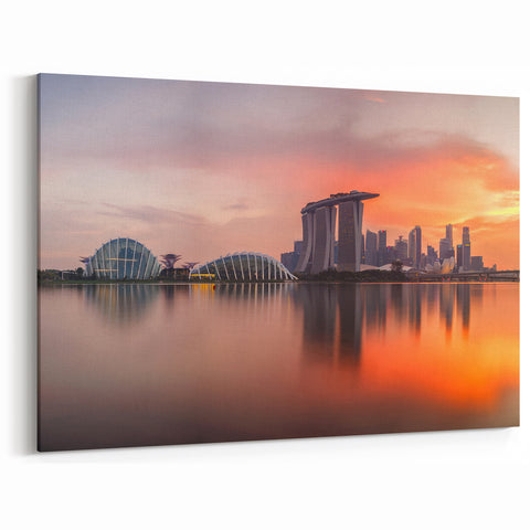 Marina Bay Sands Prints – Stunning Singapore Skyline at Sunset Canvas