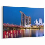 Marina Bay Sands Prints – Singapore Skyline with Helix Bridge Wall Art