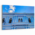 Elegant Blue Yucatan Architecture Facade - Mexico Yucatan Wall Art Print