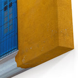 Yellow and Blue Yucatan Window Scene - Mexico Yucatan Wall Art Print