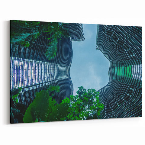 Singapore Cityscape Decor – Modern Architecture and Nature Wall Art