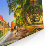 Colorful Yucatan City Hall at Dusk - Mexico Yucatan Wall Art Print