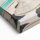 Albania Travel Poster - Serene Beach Umbrellas on the Albanian Coast