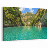 Albanian Landscape Print - Scenic Mountain Water View