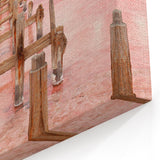 Pink Lagoon with Pier in Yucatan - Mexico Yucatan Wall Art Print