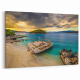 Albania Wall Art - Sunset Coastal View in Ksamil
