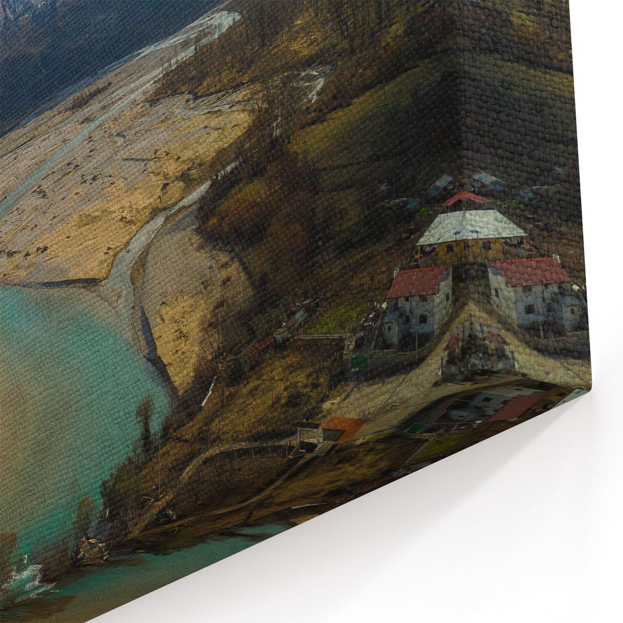 Albanian Landscape Print - Mountain River Serenity