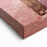 Wooden Posts in Pink Lagoon - Mexico Yucatan Wall Art Print