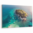 Albania Canvas Art - Aerial Island View in Ksamil