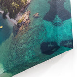 Albania Canvas Art - Aerial Island View in Ksamil