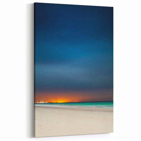 Twilight Beach Scene in Yucatan - Mexico Yucatan Wall Art Print