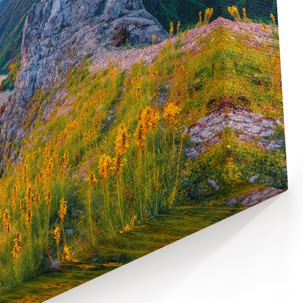 Albania Photography Art - Sunset Over Mountain River