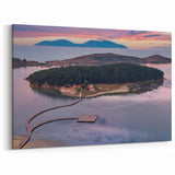 Albania Canvas Art - Tranquil Island Albanian Landscape Print