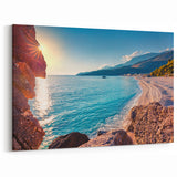 Albania Travel Poster - Sunlit Coastal Albania Photography Art