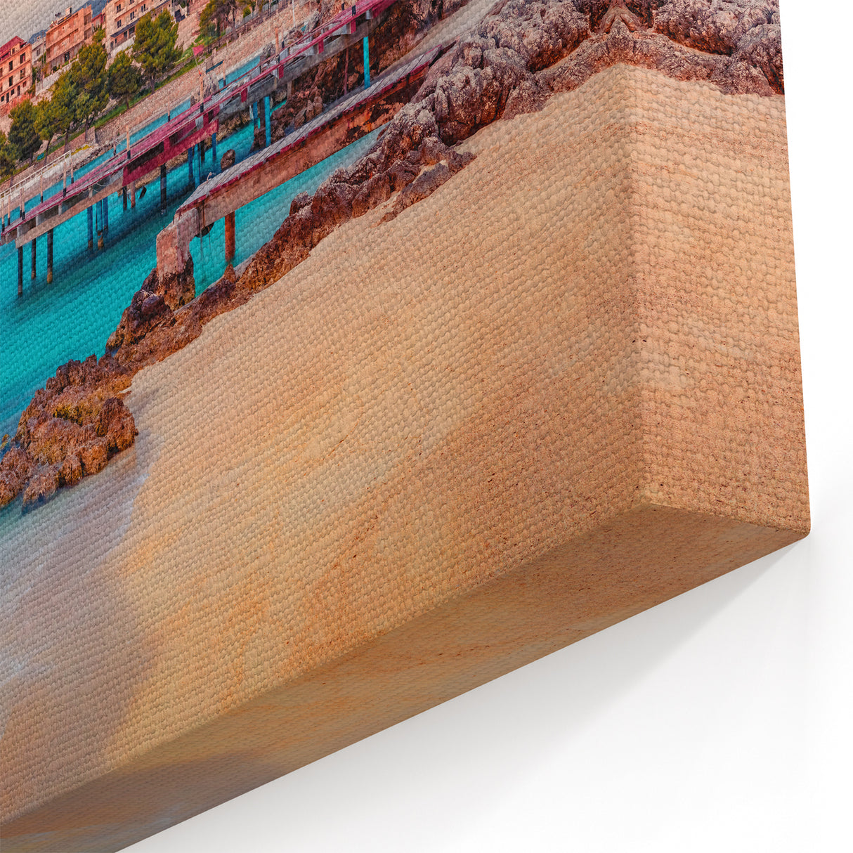 Albanian Landscape Print - Coastal Sunset Albania Canvas Art