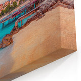 Albanian Landscape Print - Coastal Sunset Albania Canvas Art