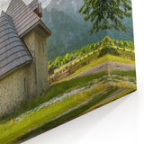 Albania Canvas Art - Historic Mountain Church Albania Landscape Print