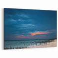 Yucatan Canvas Art - Scenic Yucatan Peninsula Decor at Dusk Beach