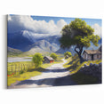 Albania Canvas Art - Rustic Mountain Village Scenic Decor