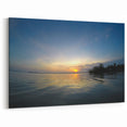 Yucatan Canvas Art - Sunset Over Tranquil Water in Scenic Yucatan Decor