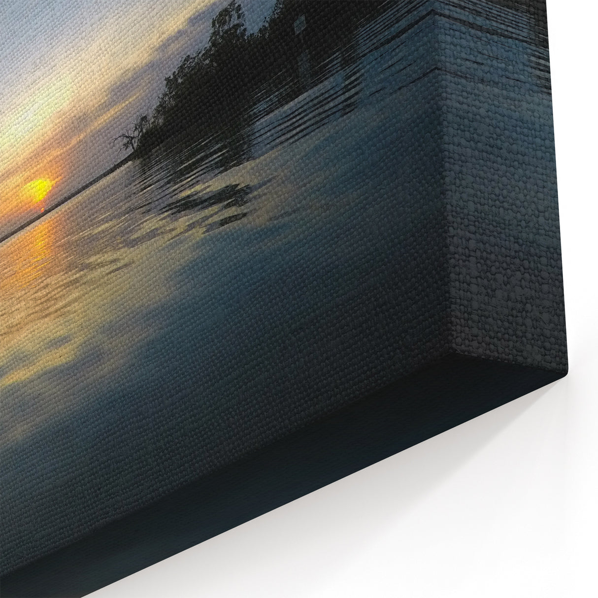 Yucatan Canvas Art - Sunset Over Tranquil Water in Scenic Yucatan Decor