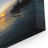 Yucatan Canvas Art - Sunset Over Tranquil Water in Scenic Yucatan Decor